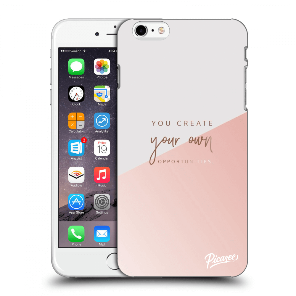 Picasee silikonowe czarne etui na Apple iPhone 6 Plus/6S Plus - You create your own opportunities