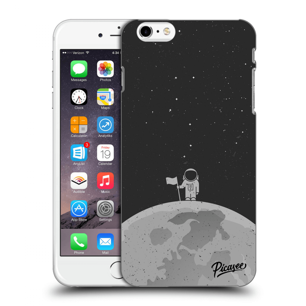 Picasee silikonowe czarne etui na Apple iPhone 6 Plus/6S Plus - Astronaut