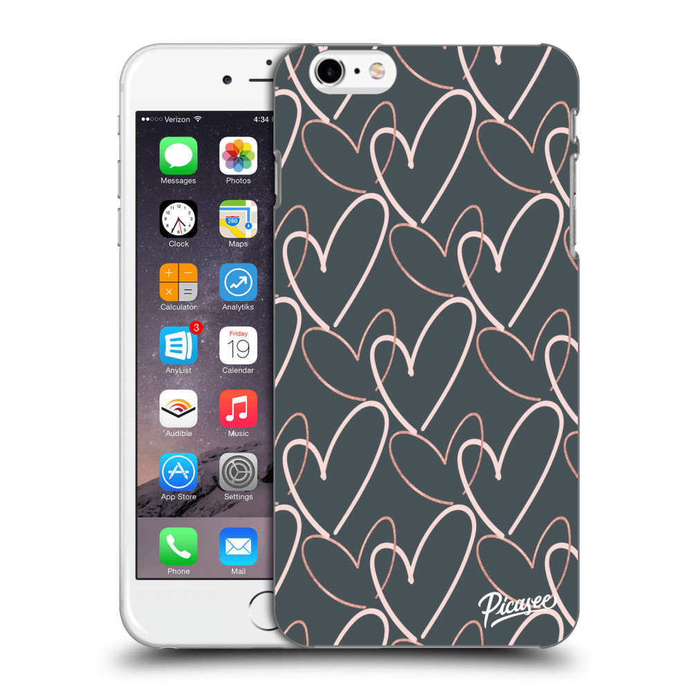 Picasee silikonowe przeźroczyste etui na Apple iPhone 6 Plus/6S Plus - Lots of love