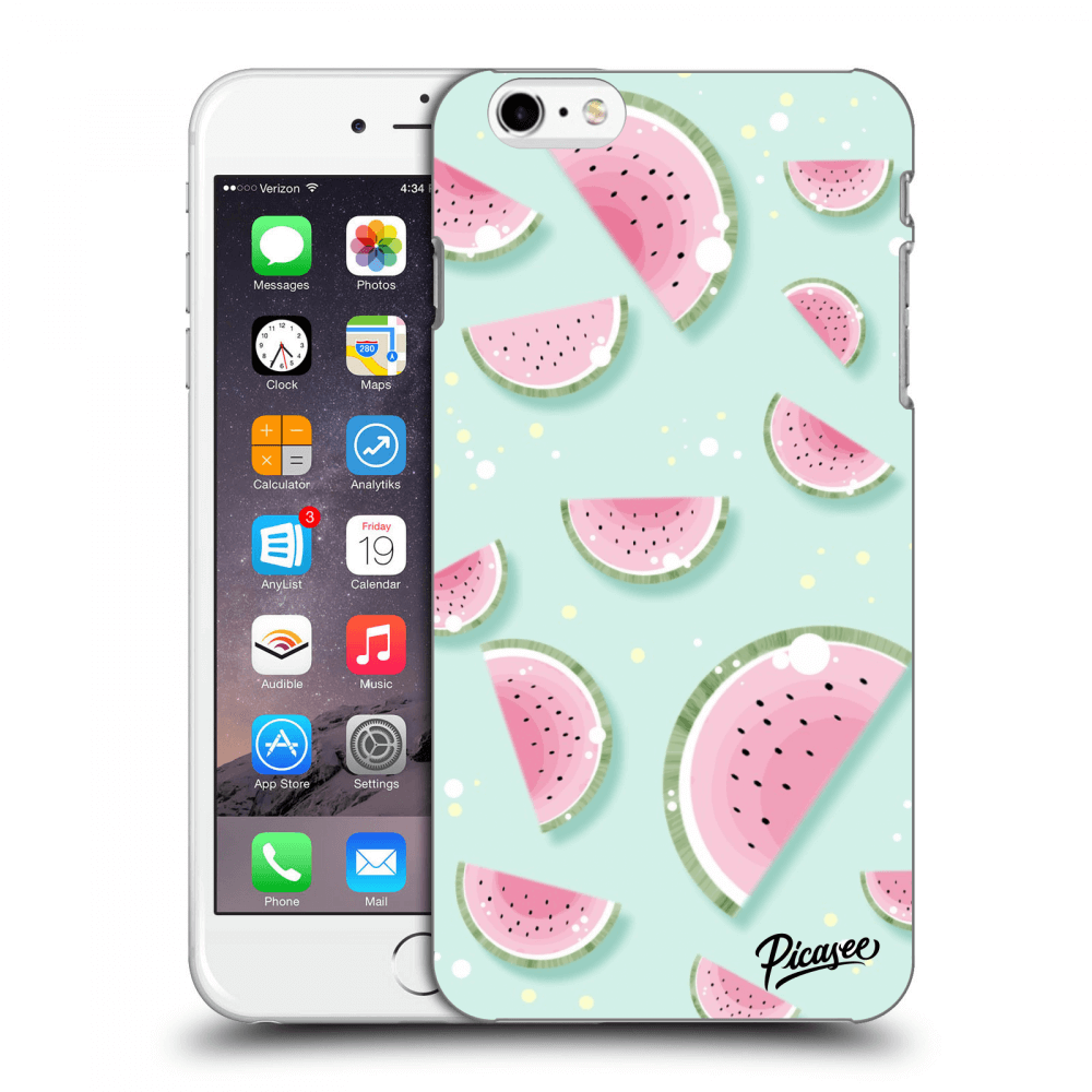 Picasee silikonowe przeźroczyste etui na Apple iPhone 6 Plus/6S Plus - Watermelon 2