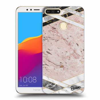 Etui na Honor 7A - Pink geometry
