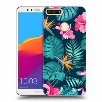 Etui na Honor 7A - Pink Monstera