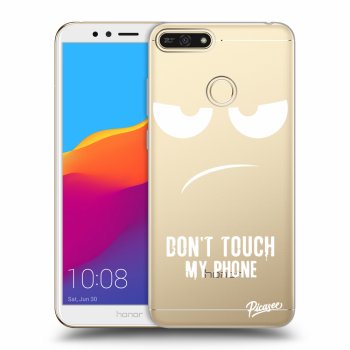 Picasee silikonowe przeźroczyste etui na Honor 7A - Don't Touch My Phone