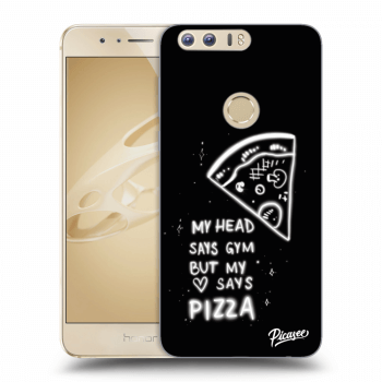 Picasee silikonowe przeźroczyste etui na Honor 8 - Pizza