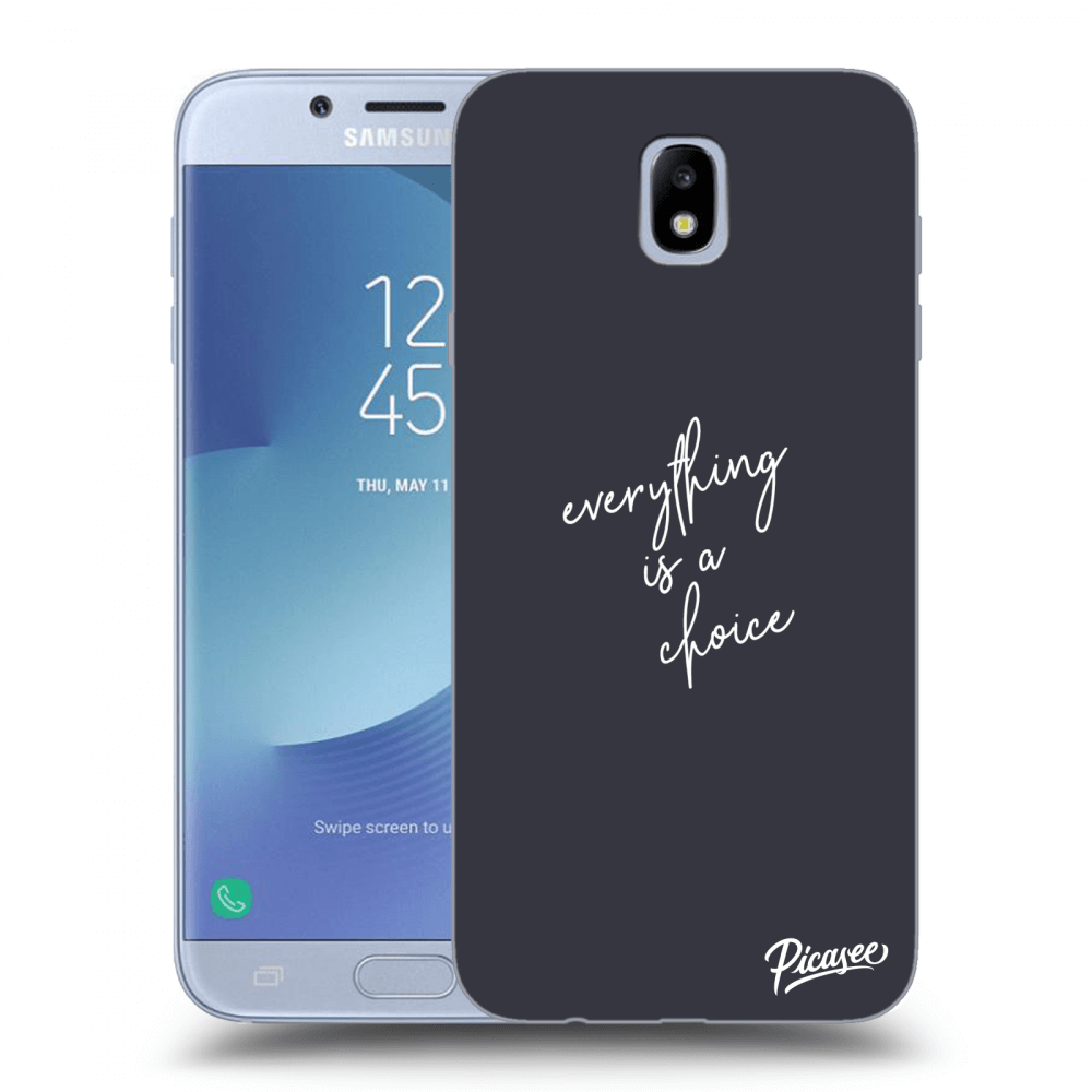 Picasee silikonowe przeźroczyste etui na Samsung Galaxy J7 2017 J730F - Everything is a choice