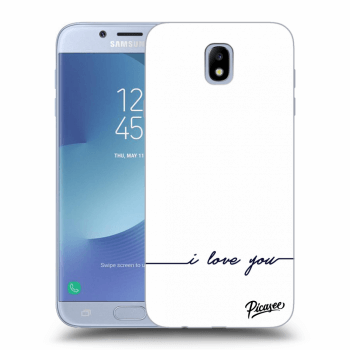 Picasee silikonowe przeźroczyste etui na Samsung Galaxy J7 2017 J730F - I love you