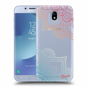 Picasee silikonowe przeźroczyste etui na Samsung Galaxy J7 2017 J730F - Flowers pattern