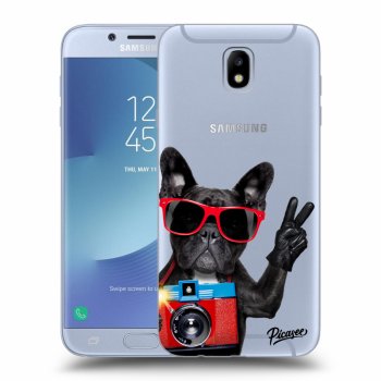 Picasee silikonowe przeźroczyste etui na Samsung Galaxy J7 2017 J730F - French Bulldog