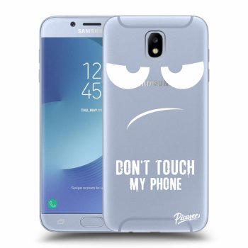 Picasee silikonowe przeźroczyste etui na Samsung Galaxy J7 2017 J730F - Don't Touch My Phone