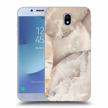 Picasee silikonowe przeźroczyste etui na Samsung Galaxy J7 2017 J730F - Cream marble