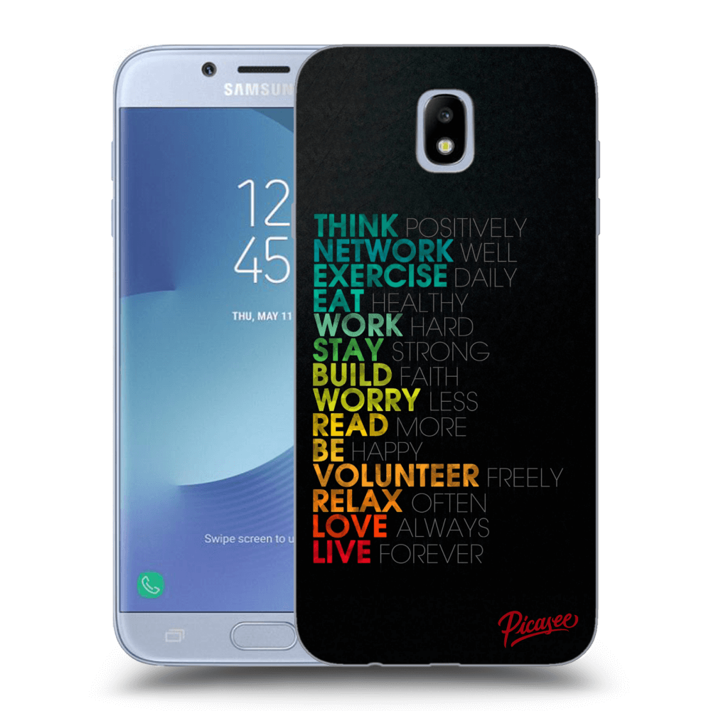 Picasee silikonowe przeźroczyste etui na Samsung Galaxy J7 2017 J730F - Motto life