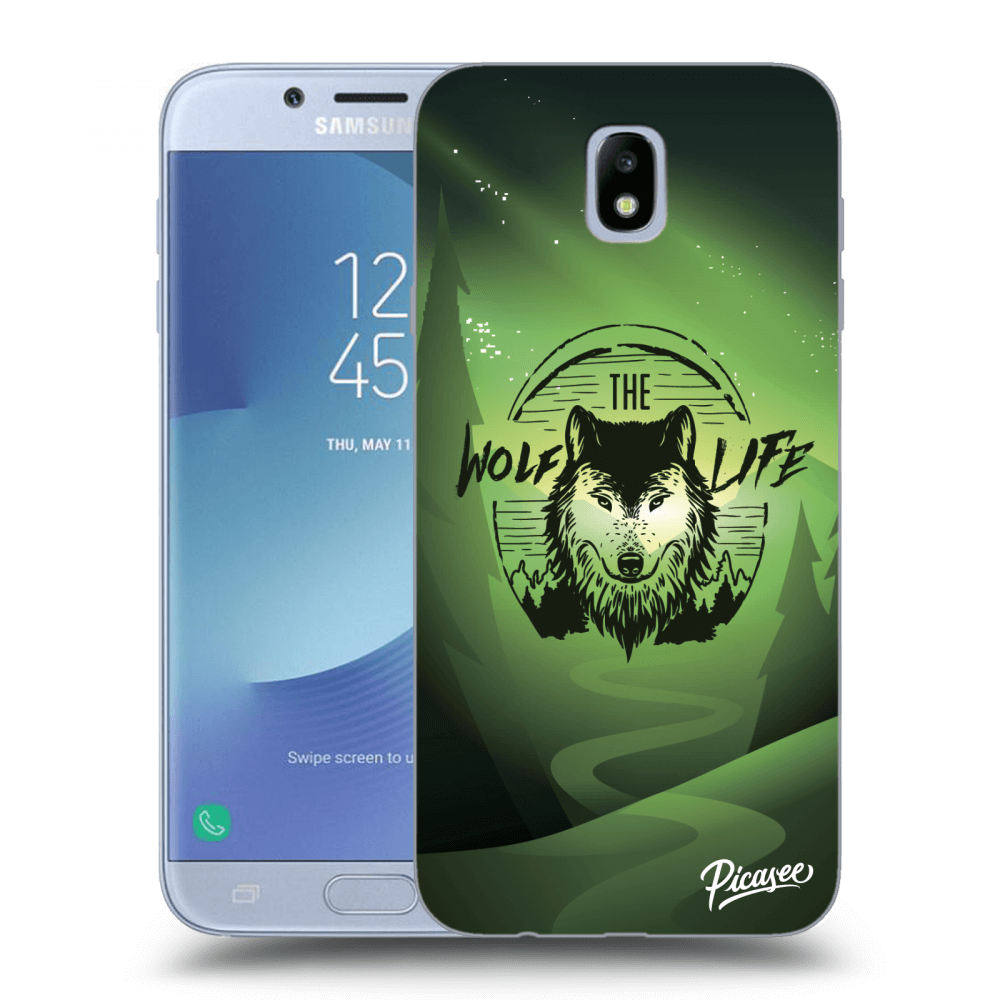 Picasee silikonowe przeźroczyste etui na Samsung Galaxy J7 2017 J730F - Wolf life