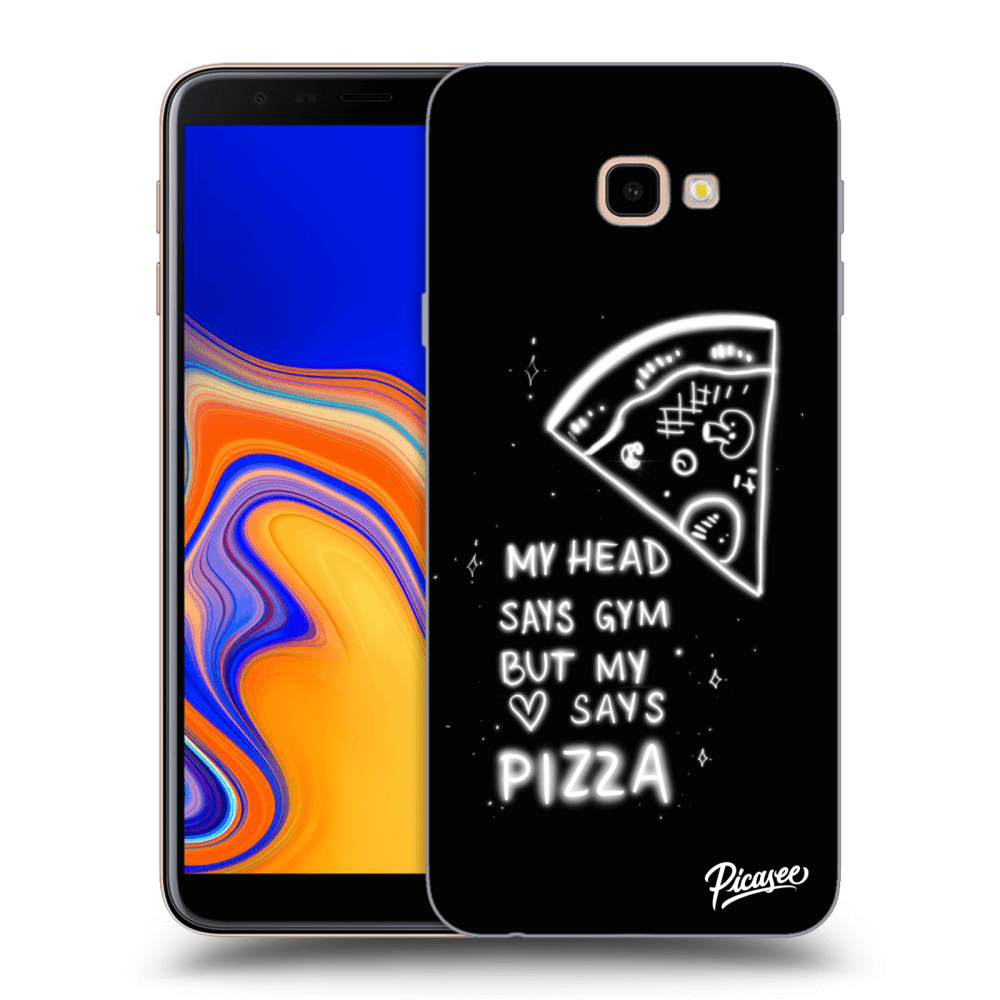 Picasee silikonowe przeźroczyste etui na Samsung Galaxy J4+ J415F - Pizza