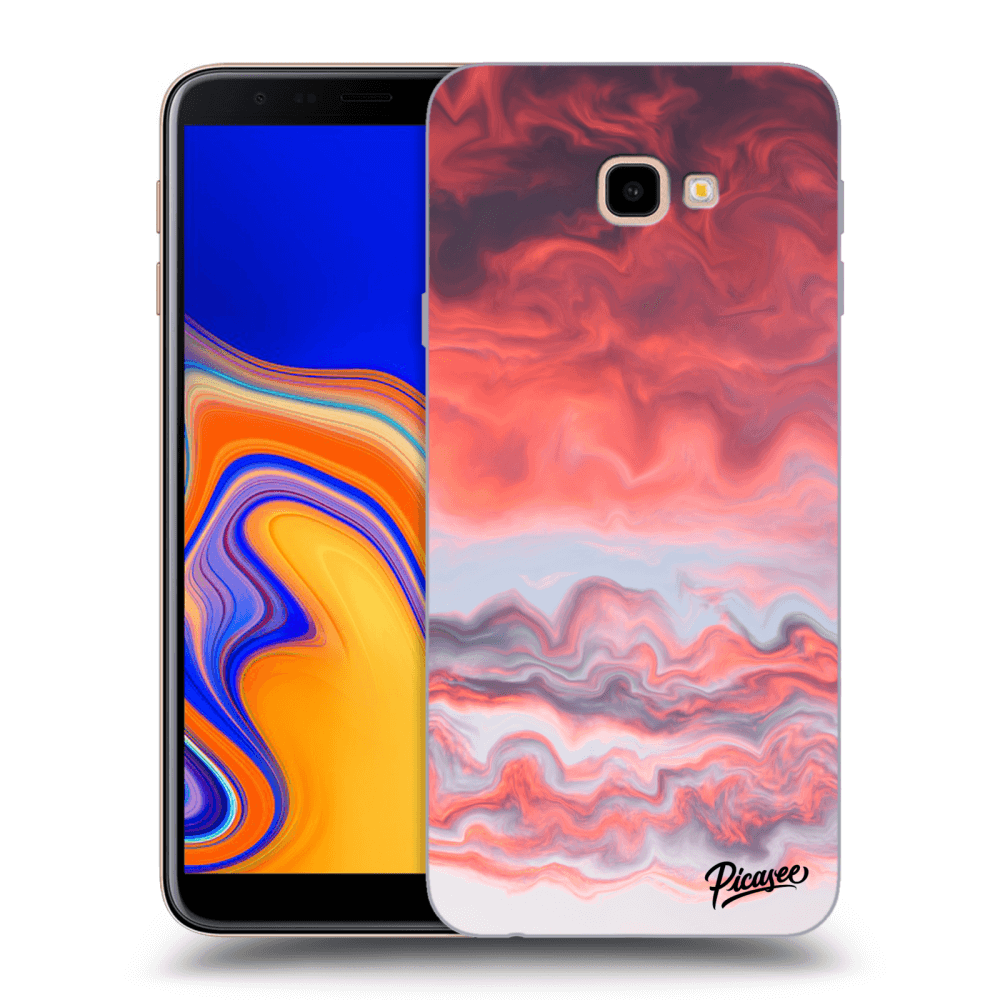 Picasee silikonowe przeźroczyste etui na Samsung Galaxy J4+ J415F - Sunset