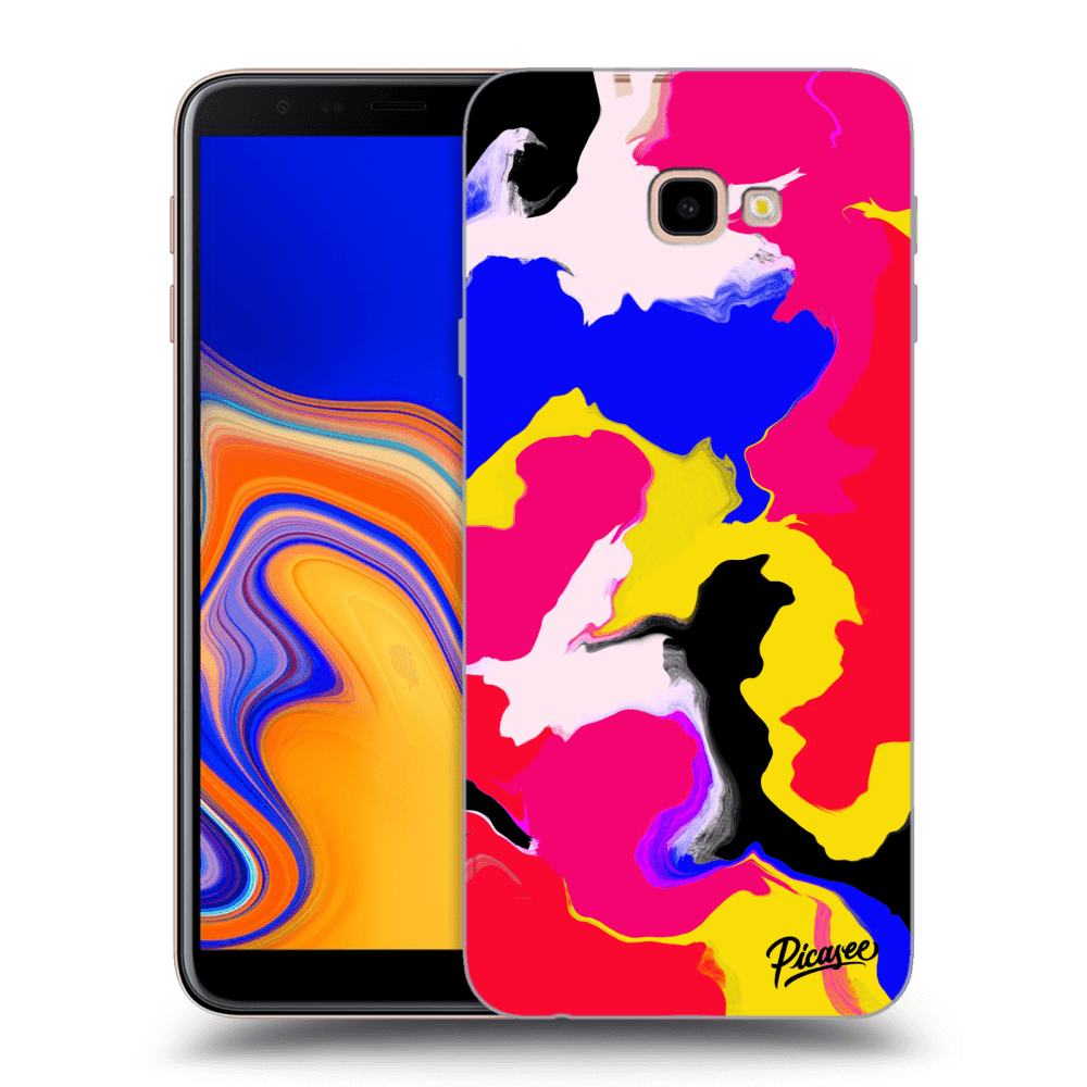 Picasee silikonowe przeźroczyste etui na Samsung Galaxy J4+ J415F - Watercolor