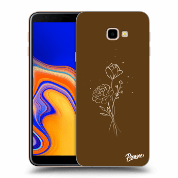 Etui na Samsung Galaxy J4+ J415F - Brown flowers