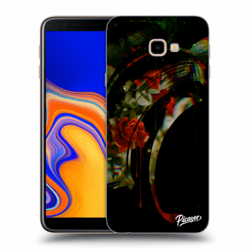 Picasee silikonowe przeźroczyste etui na Samsung Galaxy J4+ J415F - Roses black