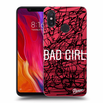 Picasee silikonowe czarne etui na Xiaomi Mi 8 - Bad girl