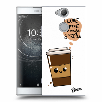 Picasee silikonowe przeźroczyste etui na Sony Xperia XA2 - Cute coffee