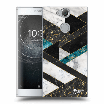 Picasee silikonowe przeźroczyste etui na Sony Xperia XA2 - Dark geometry