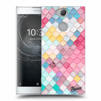 Picasee silikonowe przeźroczyste etui na Sony Xperia XA2 - Colorful roof