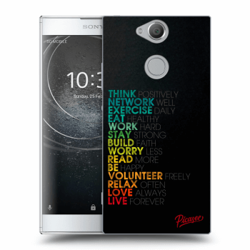Picasee silikonowe przeźroczyste etui na Sony Xperia XA2 - Motto life