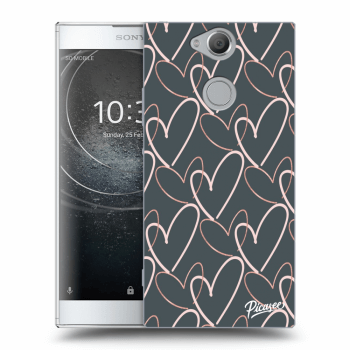 Picasee silikonowe przeźroczyste etui na Sony Xperia XA2 - Lots of love