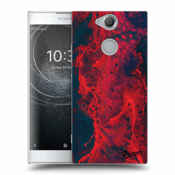 Picasee silikonowe przeźroczyste etui na Sony Xperia XA2 - Organic red