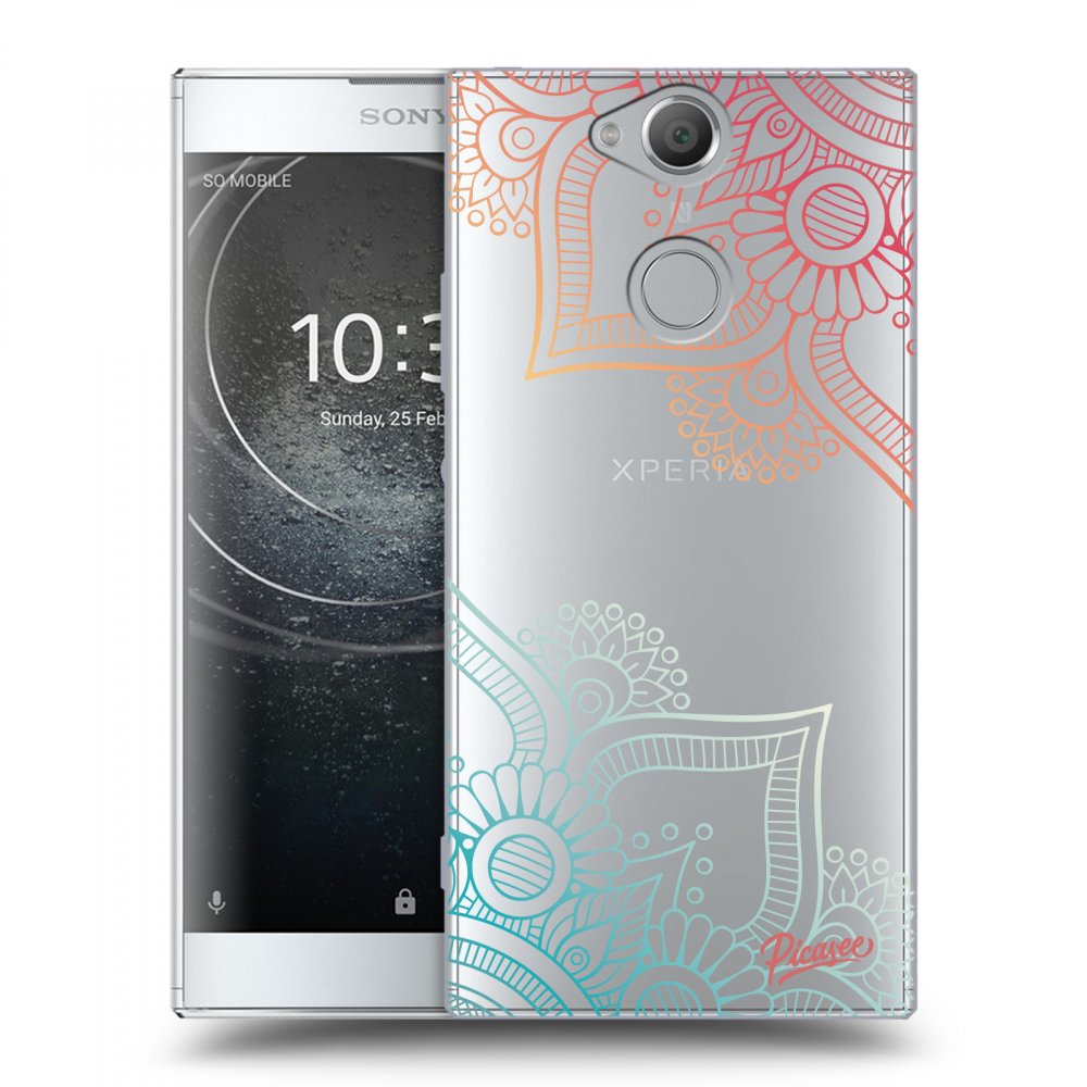 Picasee silikonowe przeźroczyste etui na Sony Xperia XA2 - Flowers pattern