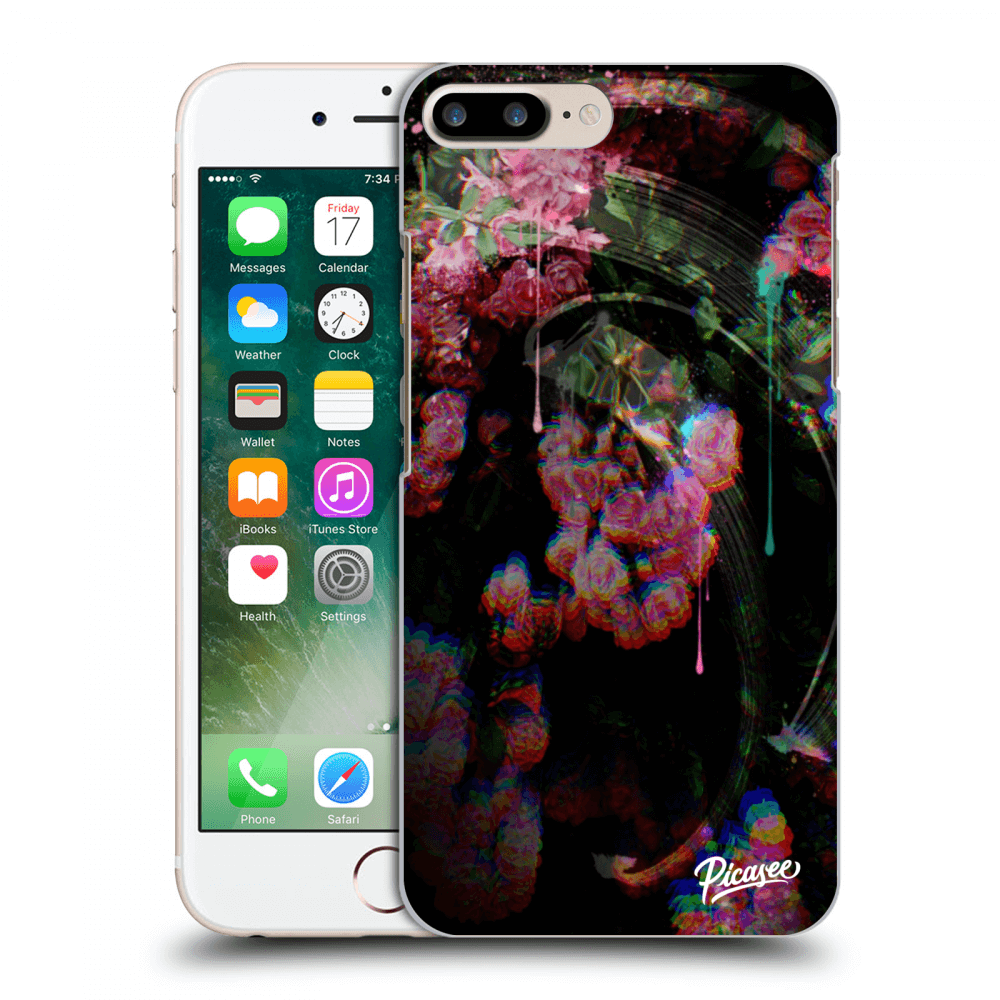 Picasee silikonowe przeźroczyste etui na Apple iPhone 7 Plus - Rosebush limited