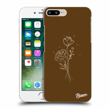 Etui na Apple iPhone 7 Plus - Brown flowers