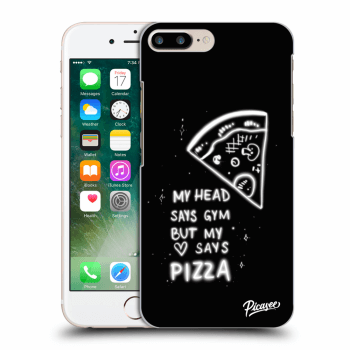 Picasee silikonowe przeźroczyste etui na Apple iPhone 7 Plus - Pizza