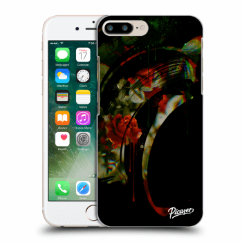 Picasee silikonowe przeźroczyste etui na Apple iPhone 7 Plus - Roses black