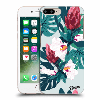 Picasee silikonowe czarne etui na Apple iPhone 7 Plus - Rhododendron