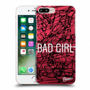 Picasee silikonowe czarne etui na Apple iPhone 7 Plus - Bad girl