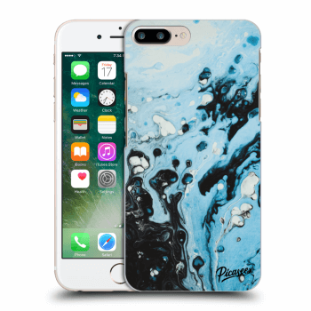 Picasee silikonowe czarne etui na Apple iPhone 7 Plus - Organic blue
