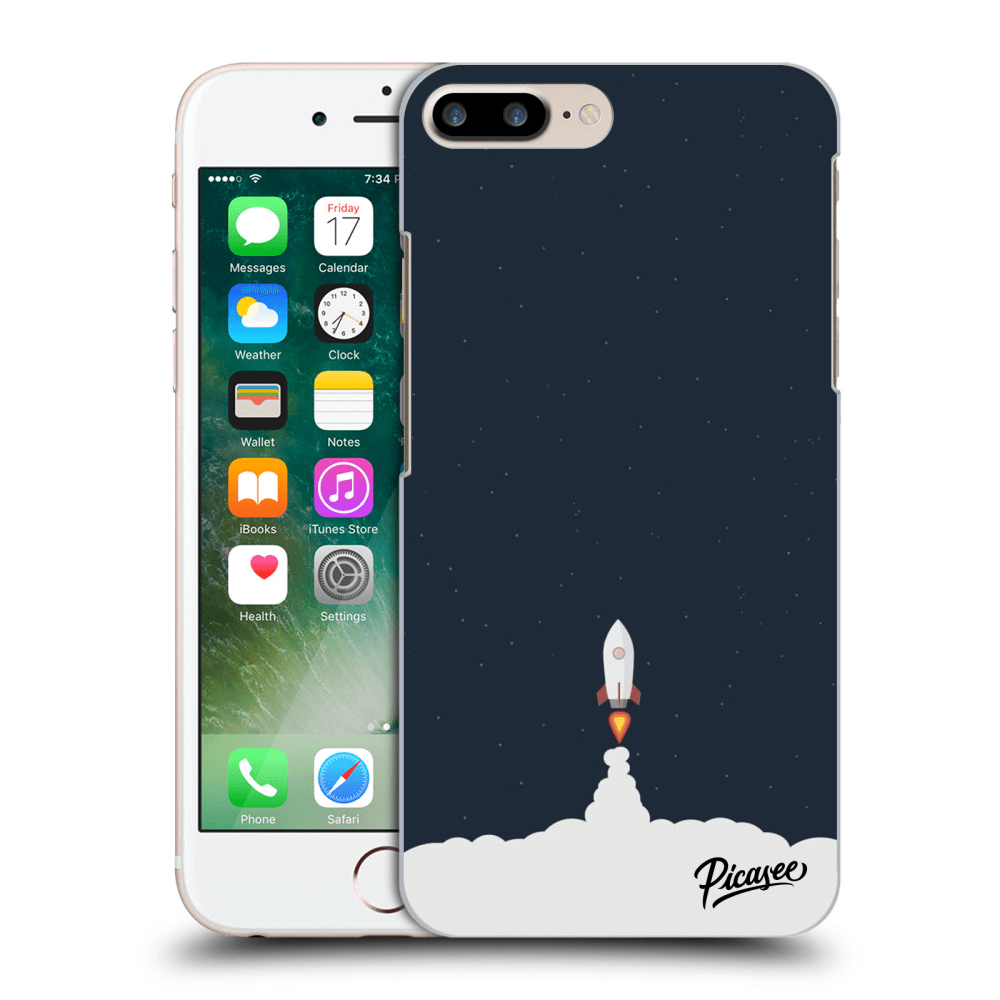 Picasee silikonowe przeźroczyste etui na Apple iPhone 7 Plus - Astronaut 2