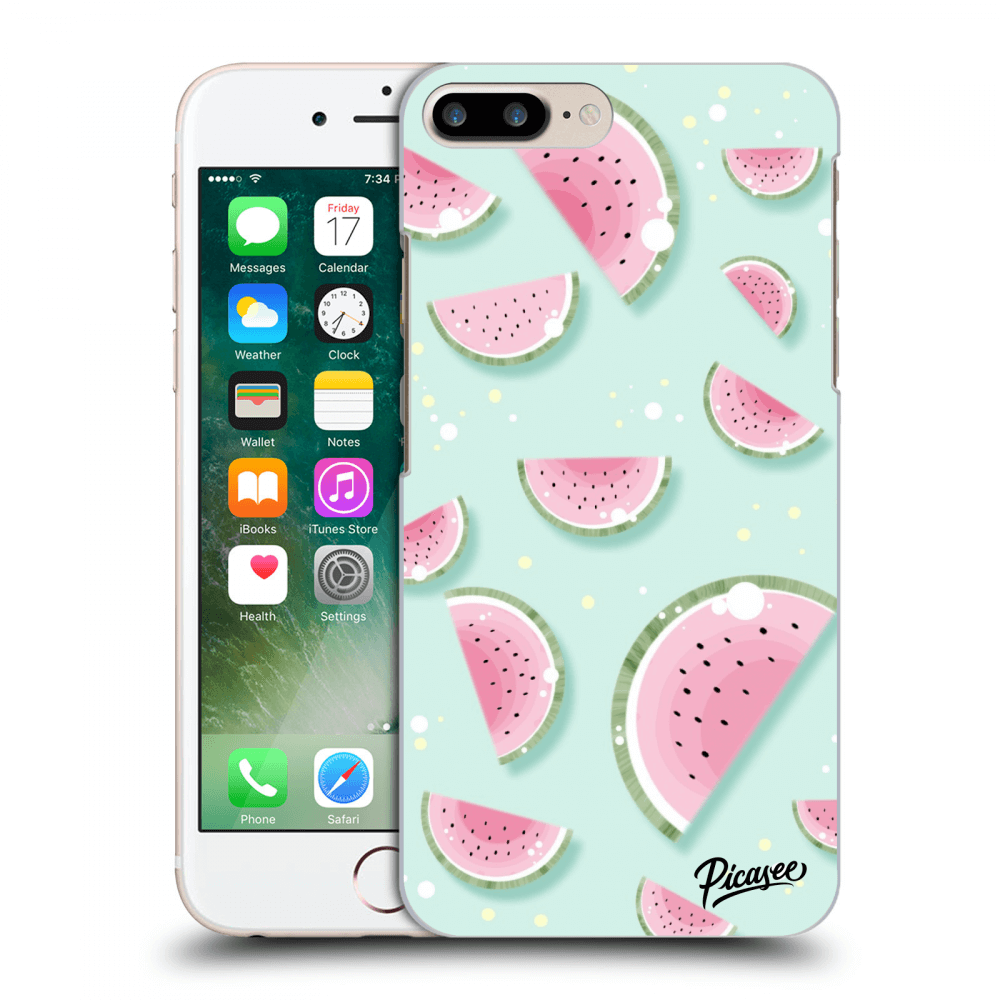 Picasee silikonowe przeźroczyste etui na Apple iPhone 7 Plus - Watermelon 2