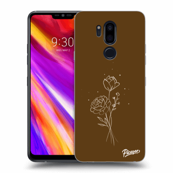 Etui na LG G7 ThinQ - Brown flowers