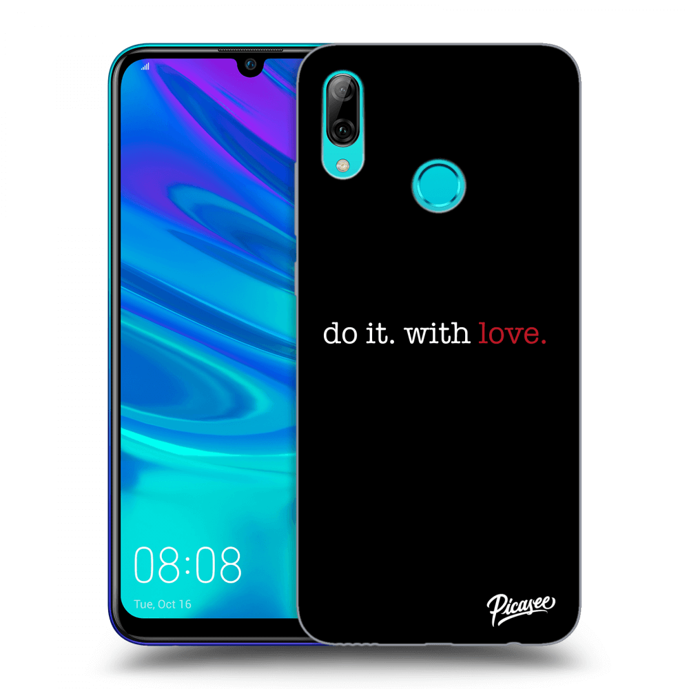 Picasee silikonowe czarne etui na Huawei P Smart 2019 - Do it. With love.