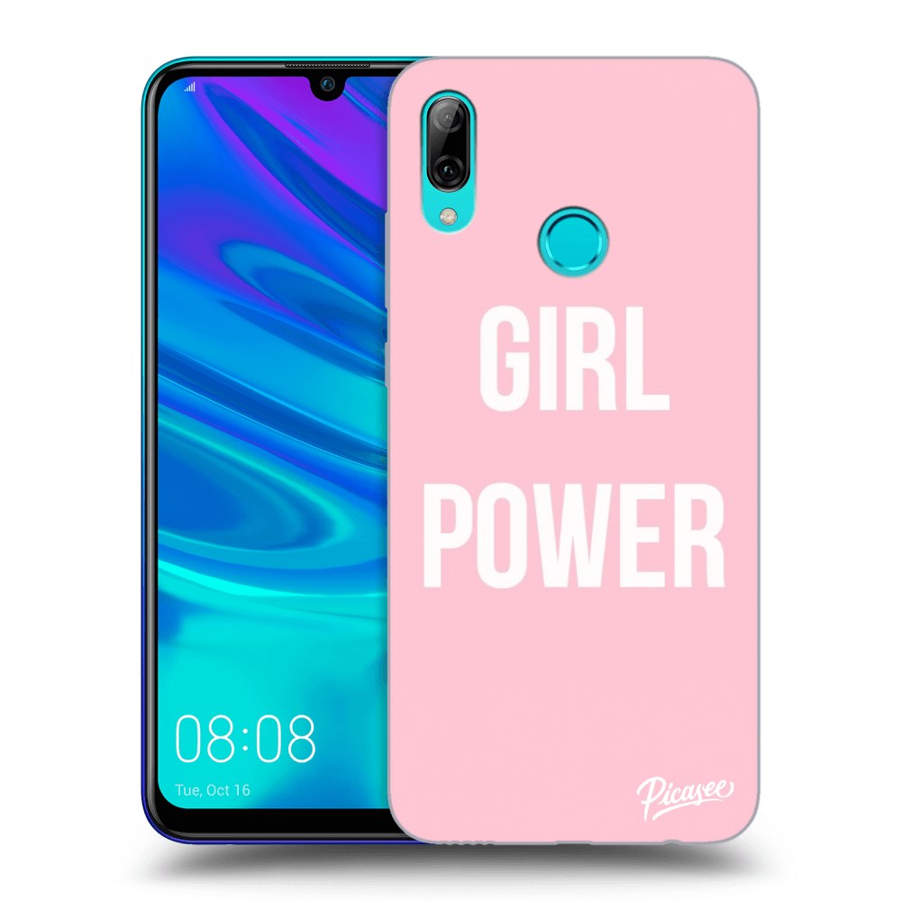 Picasee silikonowe czarne etui na Huawei P Smart 2019 - Girl power