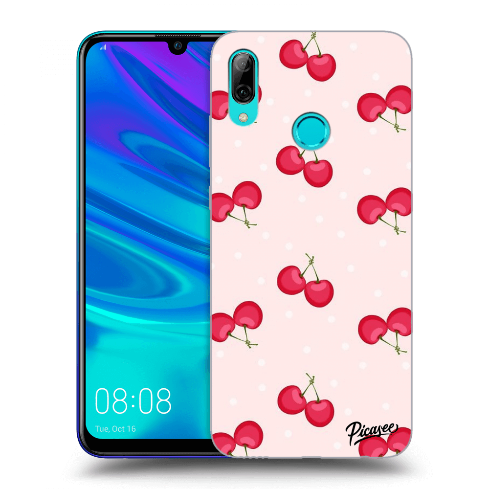 Picasee silikonowe czarne etui na Huawei P Smart 2019 - Cherries