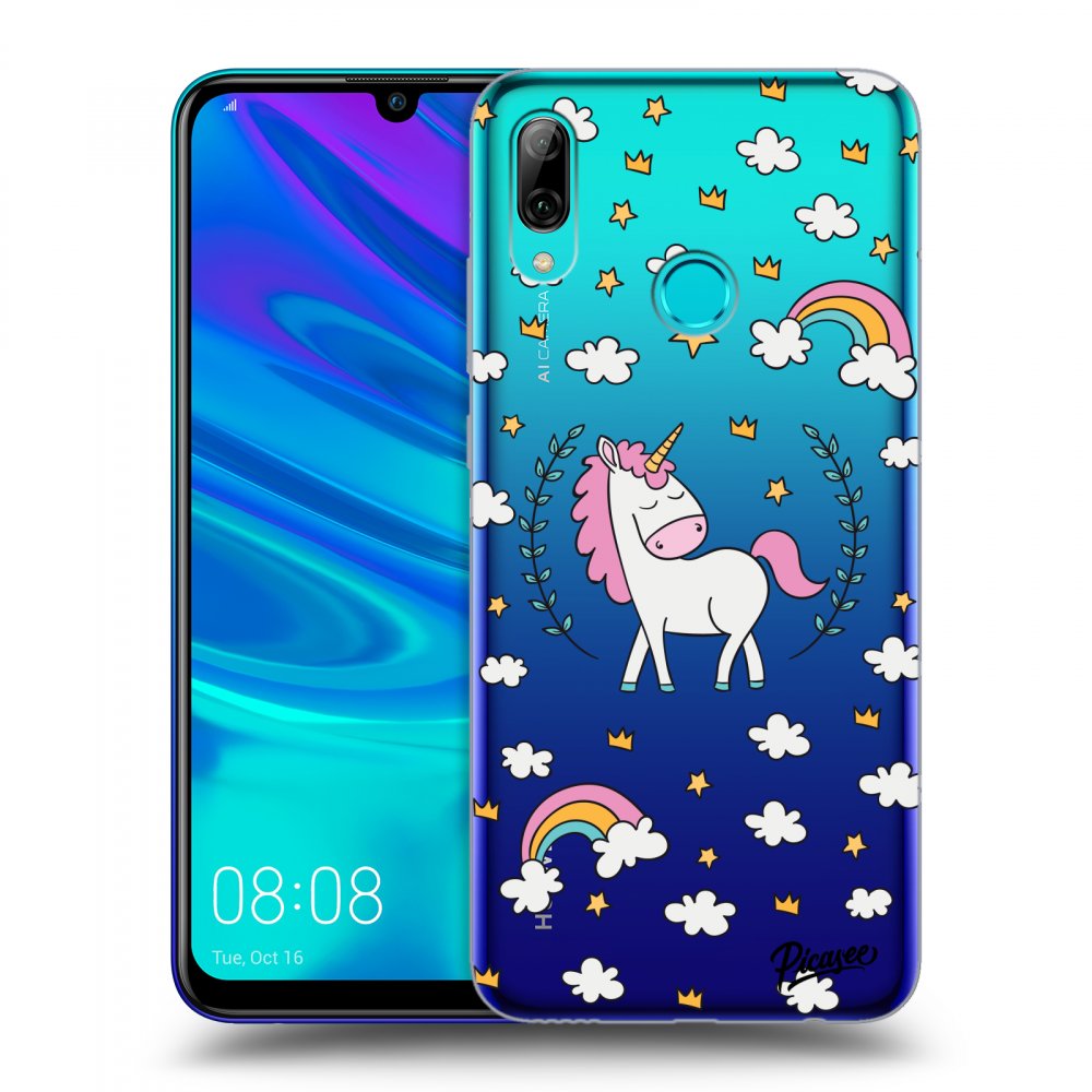 Picasee silikonowe przeźroczyste etui na Huawei P Smart 2019 - Unicorn star heaven