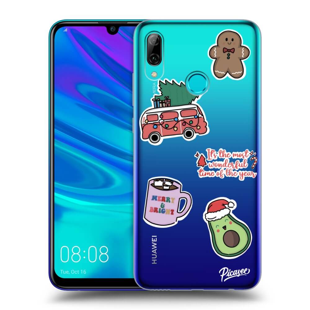 Picasee silikonowe przeźroczyste etui na Huawei P Smart 2019 - Christmas Stickers