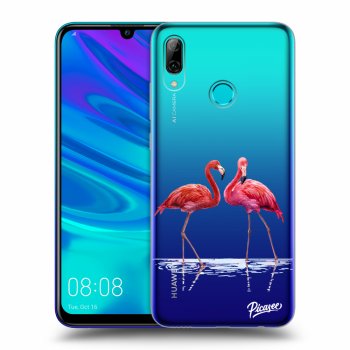Picasee silikonowe przeźroczyste etui na Huawei P Smart 2019 - Flamingos couple