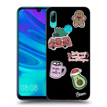 Picasee silikonowe czarne etui na Huawei P Smart 2019 - Christmas Stickers