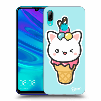Picasee silikonowe przeźroczyste etui na Huawei P Smart 2019 - Ice Cream Cat