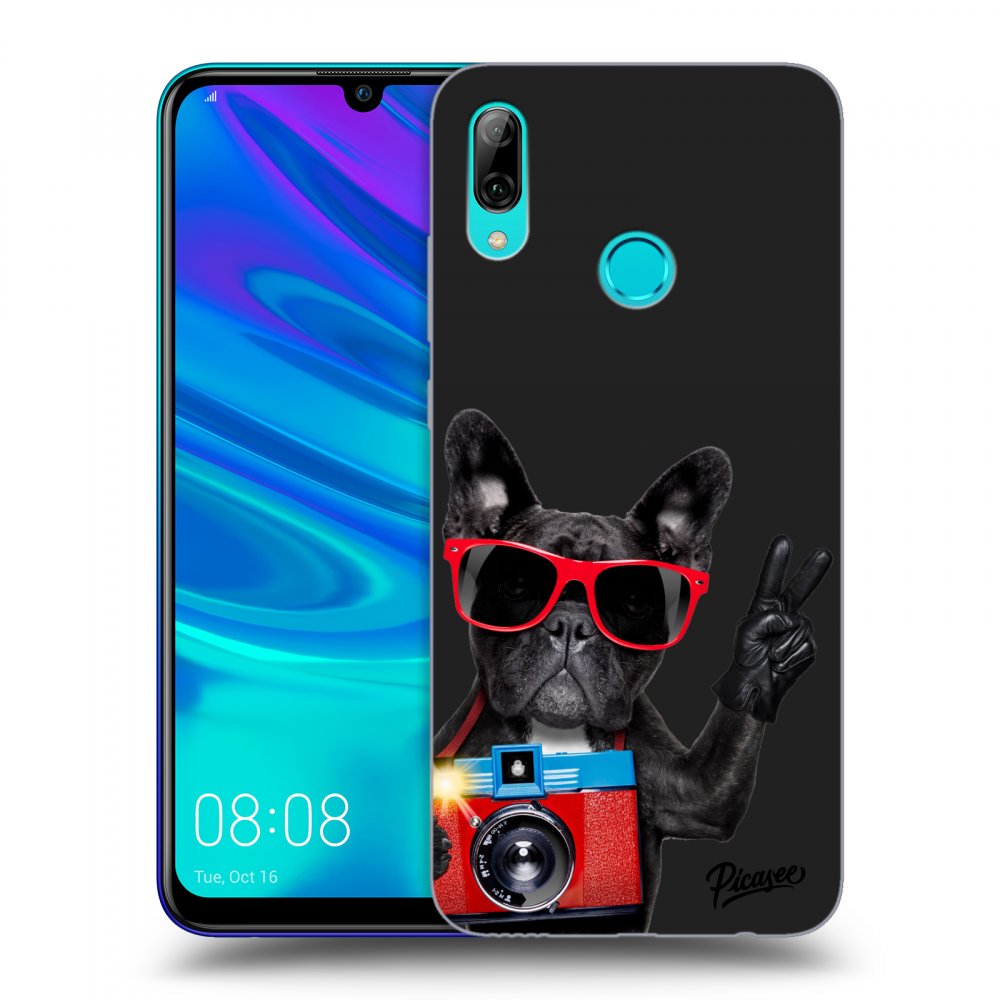 Picasee silikonowe czarne etui na Huawei P Smart 2019 - French Bulldog