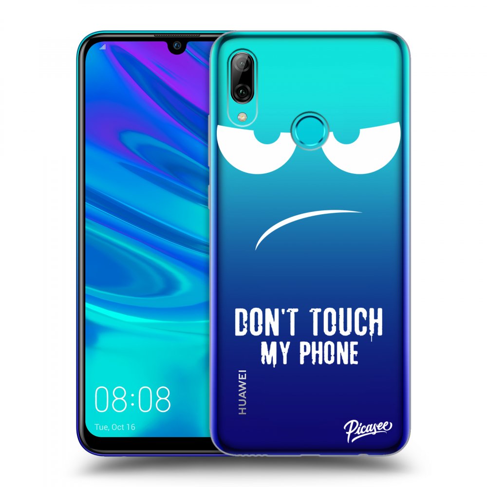 Picasee silikonowe przeźroczyste etui na Huawei P Smart 2019 - Don't Touch My Phone