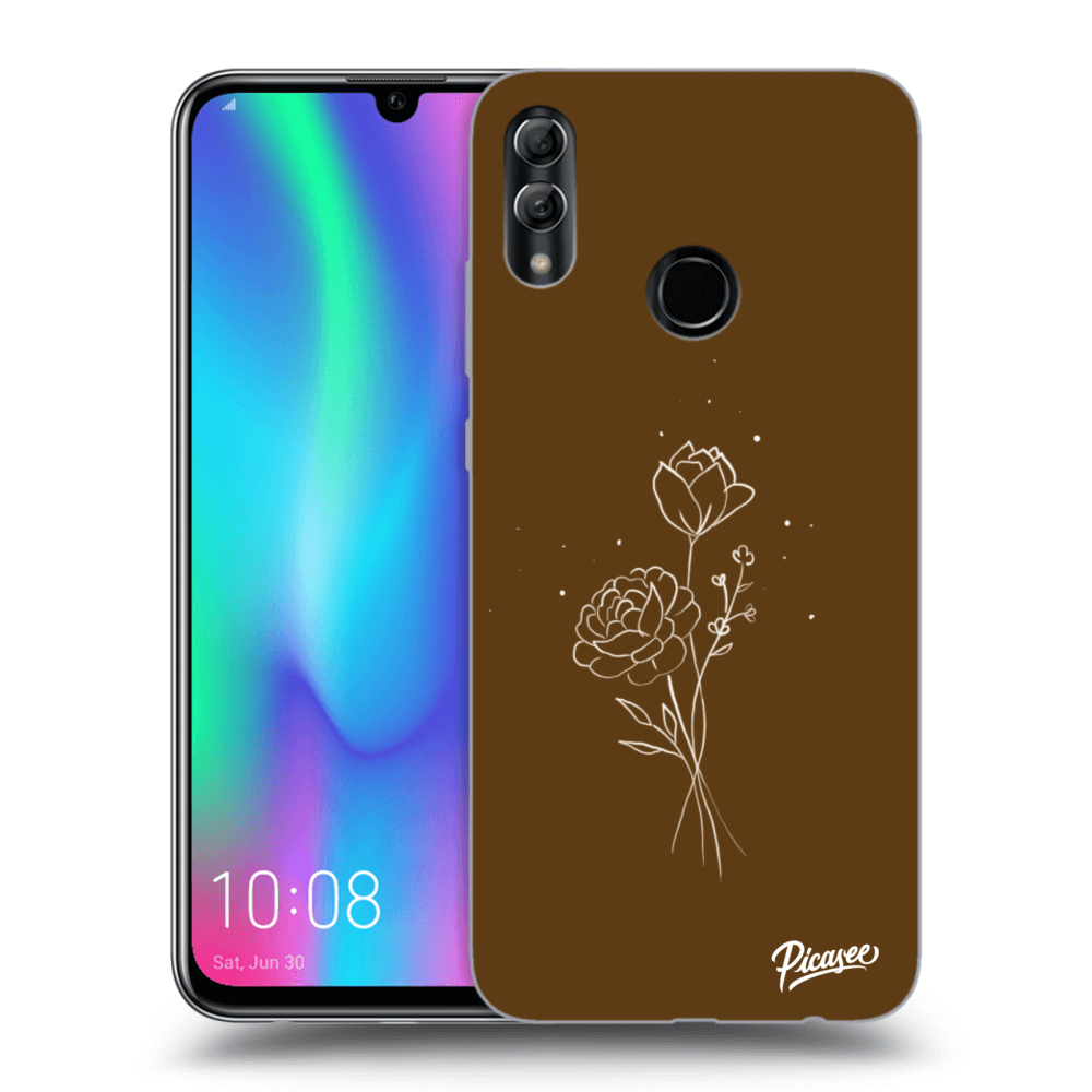Picasee ULTIMATE CASE pro Honor 10 Lite - Brown flowers